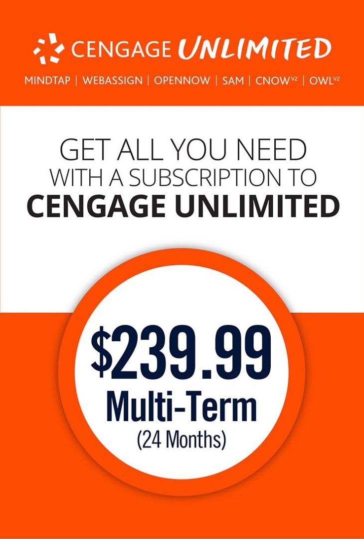 Cengage Unlimited subscription, 24 months, 1st Edition
